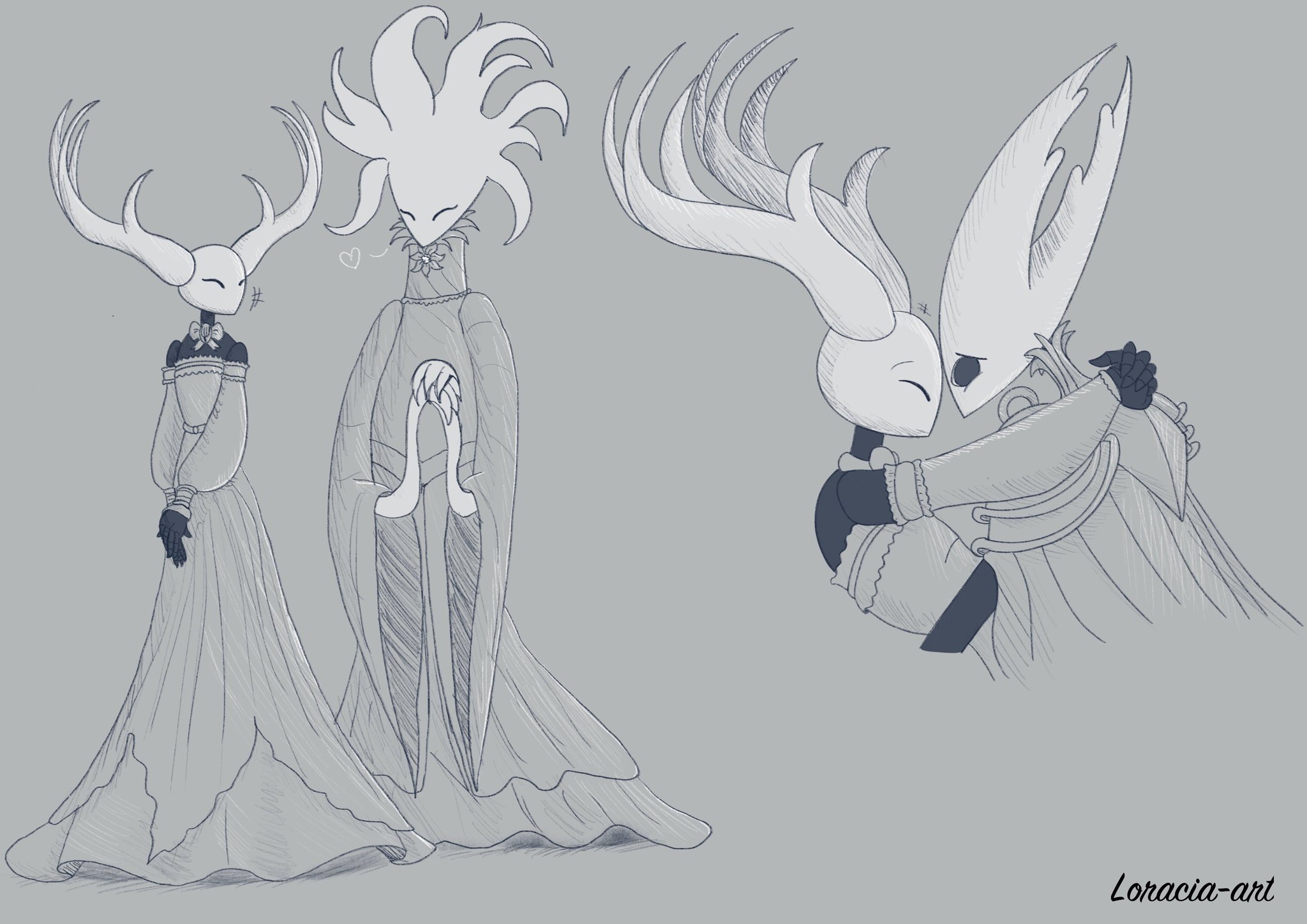 “Some doodle of my ocs of Hollow knight : Dyani and Swann
#hollowkn...