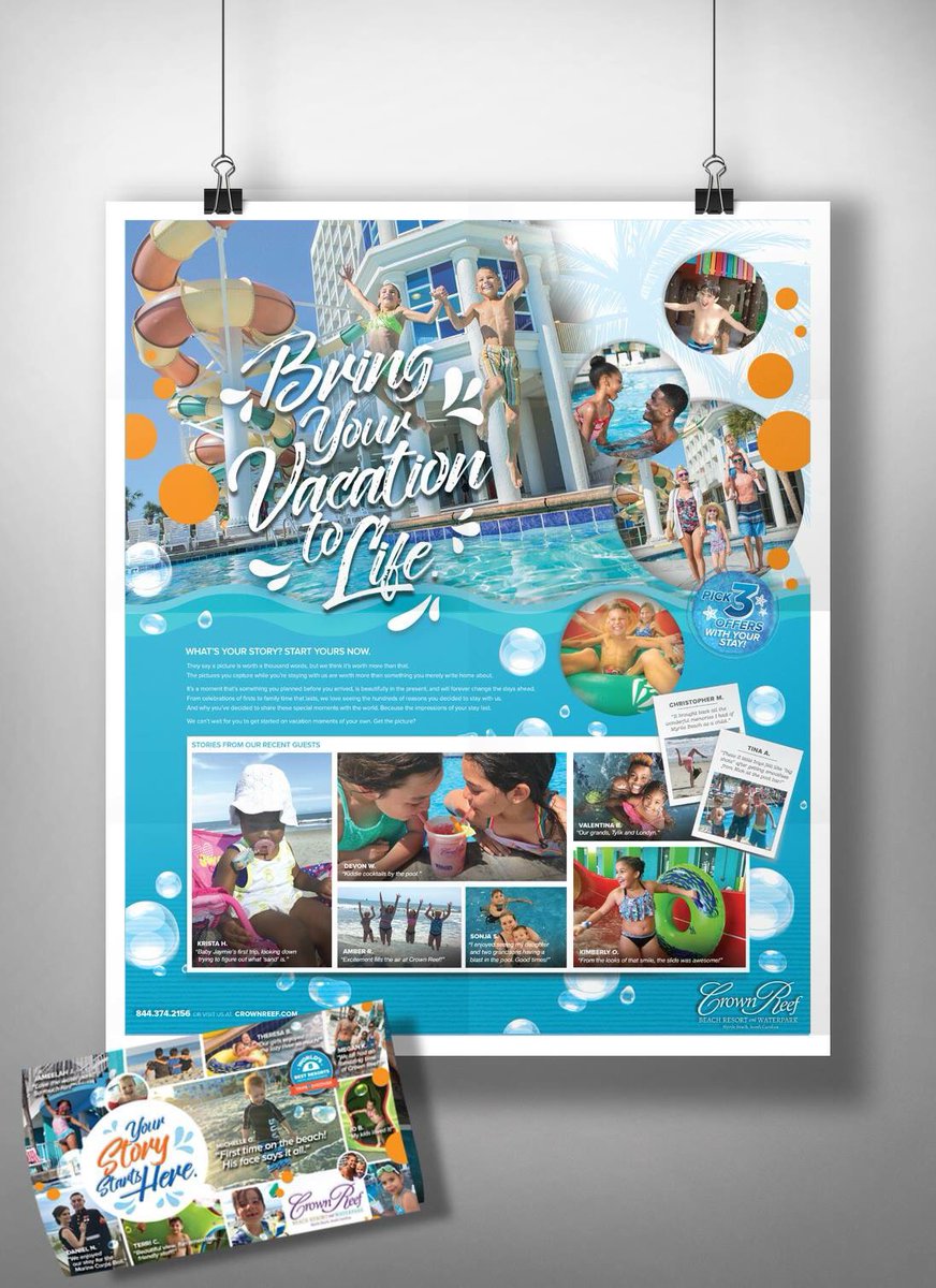 73_deville's tweet image. Nothing's a better indicator of the upcoming season than our finalized direct mail campaign for VacationMyrtleBeach.com. This year's focused on "bringing your vacation to life" through countless unique stories that brought guests here to stay shared via flip.to.