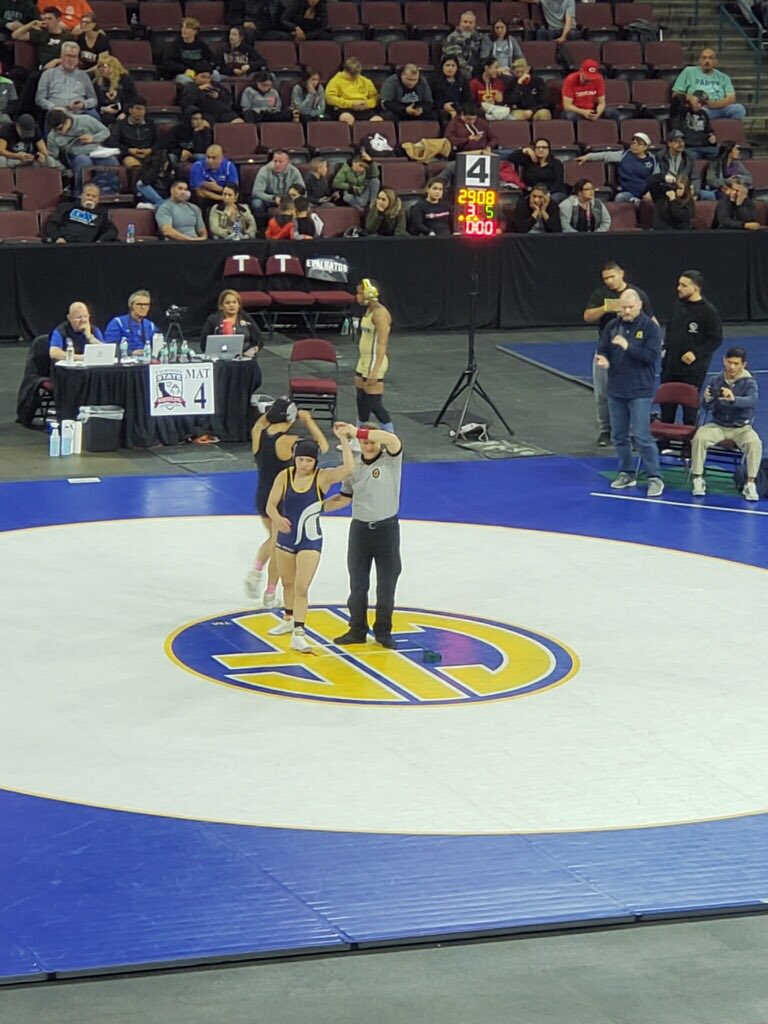 Congratulations to Emily Se!! Against the Best-of-the-Best, she fought for and earned an impressive 3rd Place finish at this years 2019 CIF Wrestling State Championships.   Bravo Emily.  💪🏻💪🏻