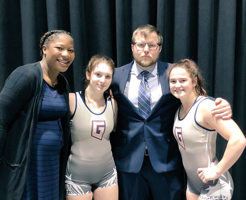 CoachLAMoore's tweet photo. Two 5th place finishers for Glenn!!! Mea Mohler &amp; Maddi Hill!! So proud of our Grizzlies for all their hard work and dedication!!! Amazing Grit!! #AllInForGlenn https://t.co/RYtljSvkWe