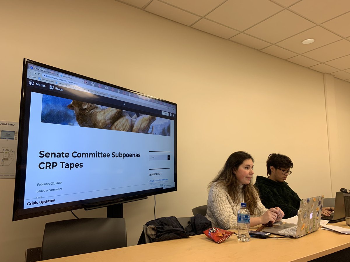 ReutMUNCH2019's tweet photo. BREAKING NEWS NIXON: Senate Committee Subpoenas CRP tapes found in Maurice Stans office. Hearing to take place at 5. #MUNCHXIX https://t.co/CqBbaaB7Bg