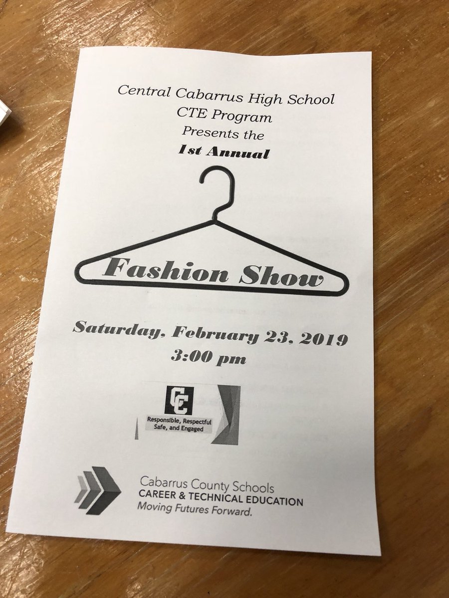 CCHS_CTE's tweet photo. Great way to end our Career and College Week on Saturday with a CTE Fashion Show showcasing all the CTE Content Areas! Thank you Mr. Graham and Ms Zimmerman!  #CCSCTE #CTEExplosionWeek https://t.co/HMiAVrgoTN