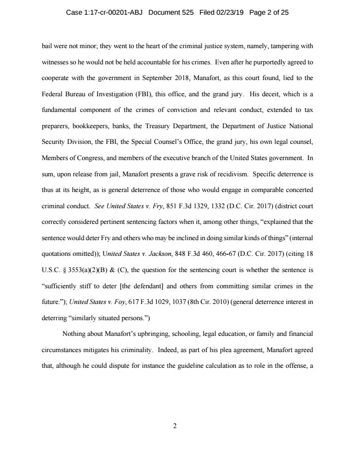 big_cases's tweet photo. New filing in United States v. Manafort: Sentencing Memorandum 

https://t.co/BaCnvIKMAT https://t.co/WTwA4Lw8XV