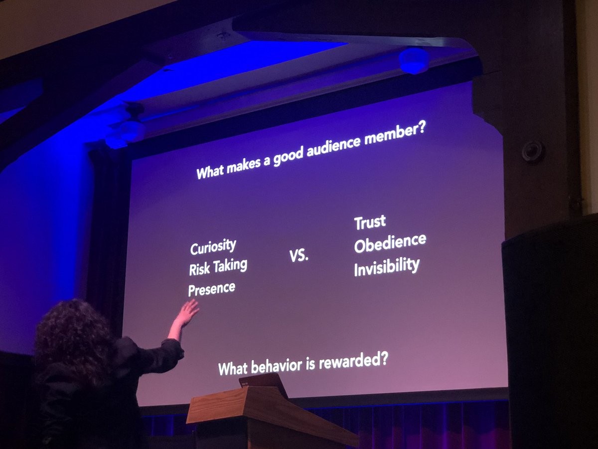 What behavior is your immersive production encouraging? <a href="/jweinbloom/">Jenny Weinbloom</a> #IDS2019