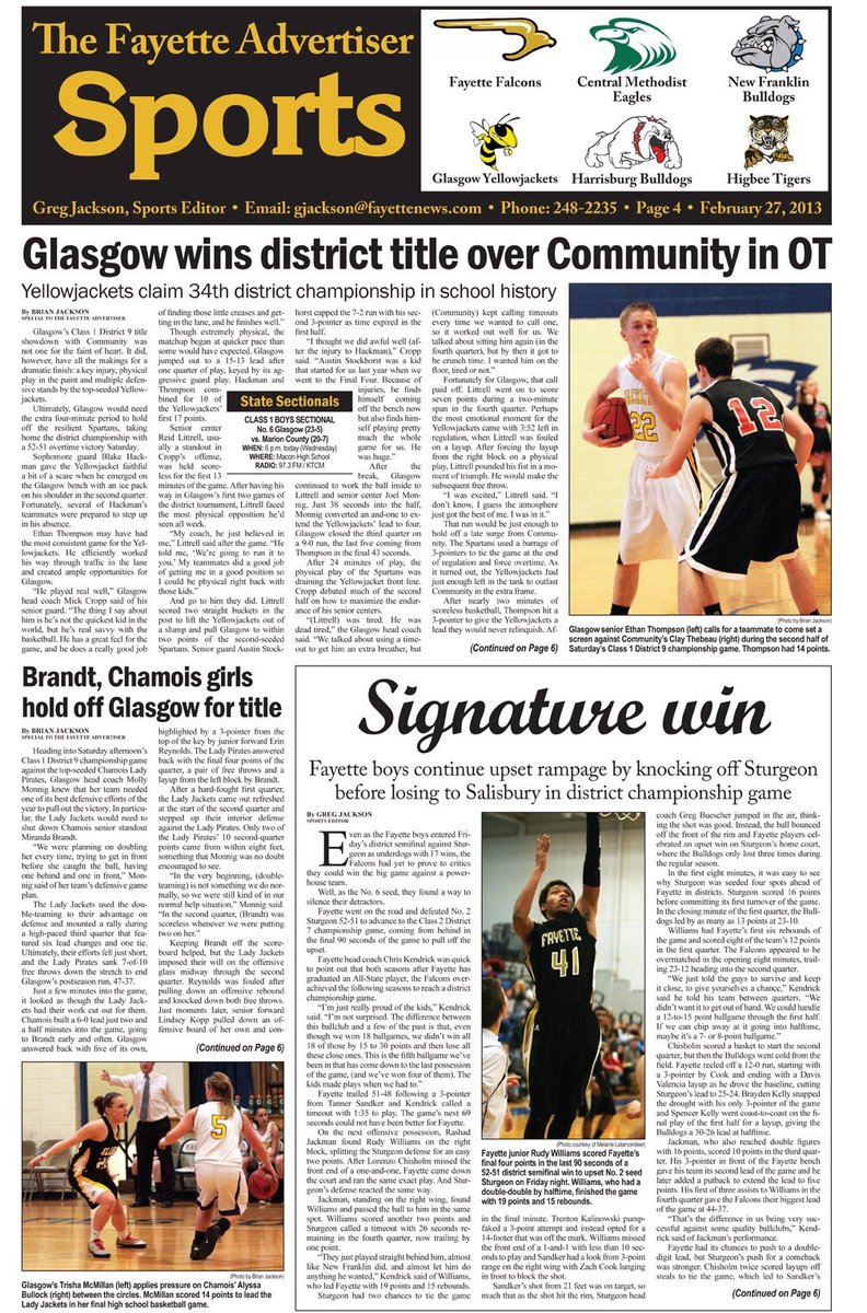 actionjaxon05's tweet photo. Also, @eh4493 reminded me that on this day 6 years ago, @Ejthompson22 won a district championship for Glasgow ... in Jamestown. https://t.co/RxZg9y9PAh