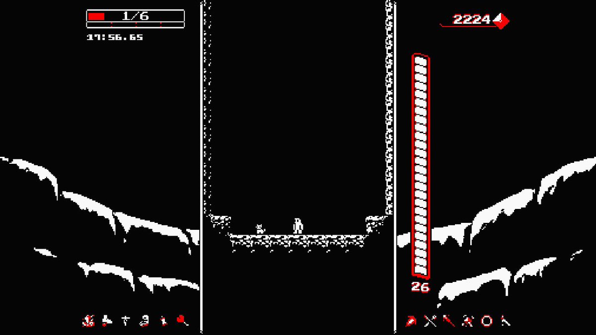Dane_Muller's tweet photo. #downwell is so addictive. Finally beat standard style, now on to hardmode! #NintendoSwitch https://t.co/e7GGLsGggM
