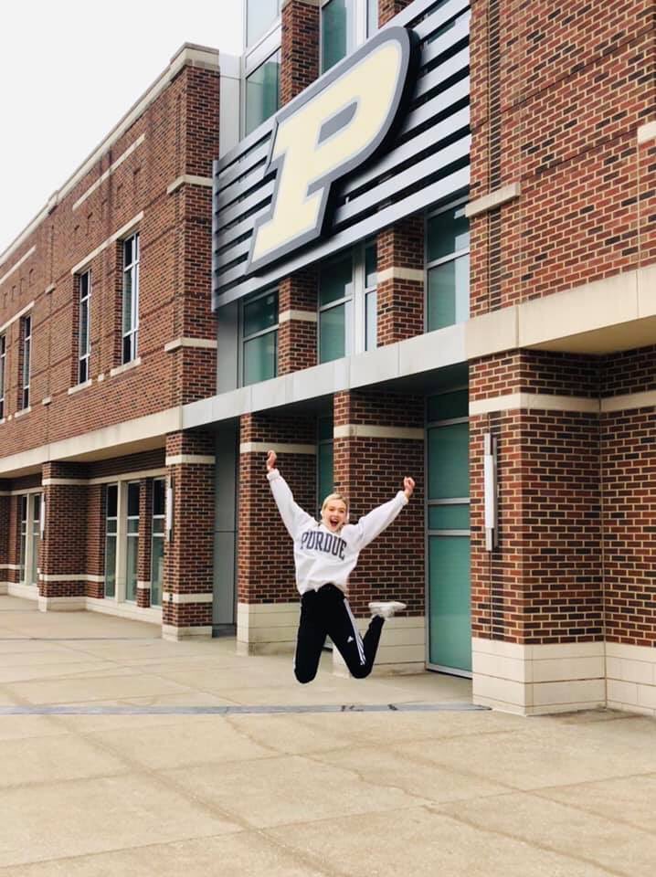 CMVarsityCheer's tweet photo. Congratulations @HaileyKeller3 on becoming a Purdue University Cheerleader!! We are so incredibly proud of you! @PurdueCheer #boilerup https://t.co/rm3qRElMK7