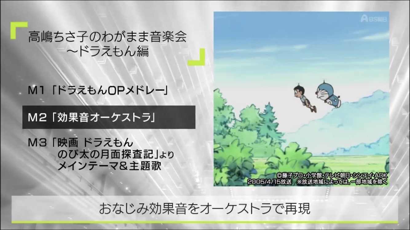 早稲田大学ドラえもん研究会 No Twitter 題名のない音楽会 ゲーム音楽の回とかもあったけど 今日のドラえもんbgmのセットリストはマニアックすぎて笑 オーケストラのみなさんスゴイ ドラえもん Doraemon 題名のない音楽会 Tvasahi