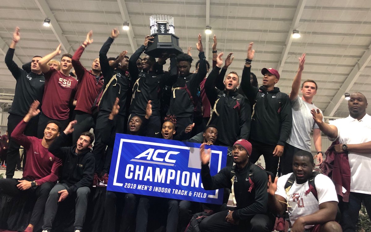 FSU_Track's tweet image. For the 12th time the #Noles men are #ACCITF Champions!*
