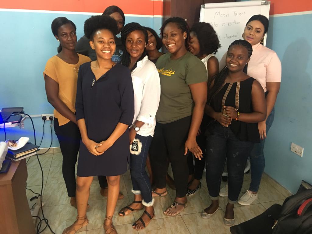 PyLadies_Kumasi's tweet image. And it's a wrap! Thank you ladies for making today's meetup a success.  Thanks to @hapaSpace for their warm reception and @ThePSF for Sponsorship.  #womenwhocodeinpython #pyghana #pyladiesKumasi @PyLadiesGhana @PyGhana