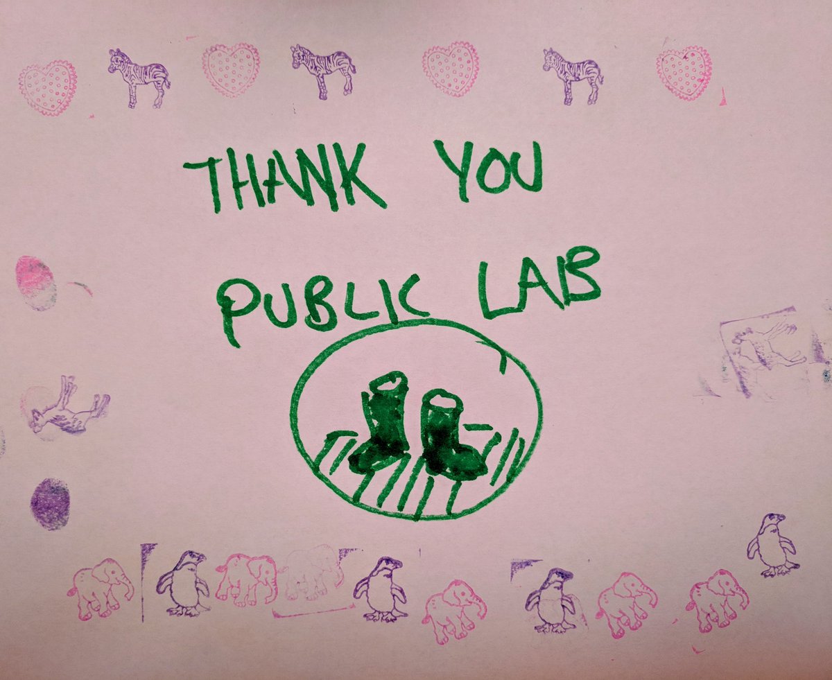 PublicLab's tweet photo. #TXBarnraising #KidCom was a joy-filled adventure! Here's the sweet thank you note from @joguldi & family: https://t.co/7SHzqxbInW