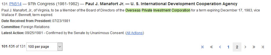 Why is this not surprising? @HouseDemocrats , Manafort was doing the job that DeJoy was appointed for right after 2018 GOP moscovian independence day. https://www.congress.gov/search?q=%7B%22source%22%3A%22nominations%22%2C%22search%22%3A%22overseas+private+investment+corporation%22%7D&searchResultViewType=expanded&page=2