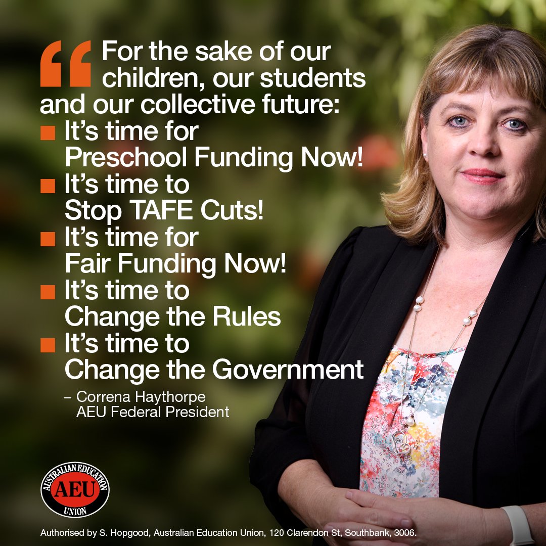 AEUfederal's tweet photo. "It's time..." - @CHaythorpeAEU #AEUFedConf https://t.co/aokOmYnoj2