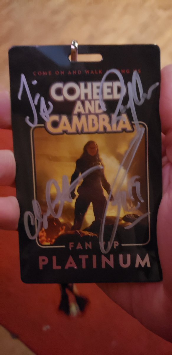 SerMosh's tweet photo. Well, I just met the members of @Coheed and didn't shit myself. #winning https://t.co/aWcIrBOVlG