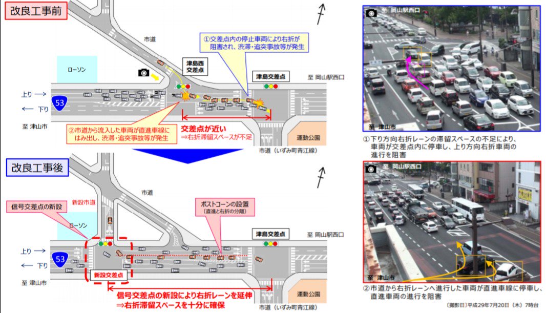 道路開通情報 على تويتر 国道５３号津島交差点の交通事故対策 交差点の通行形態が変わります 変更日時 平成３１年２月２４日 日 ５ ００ 変更内容 信号交差点の新設および 交差点の通行形態の変更 T Co 0zyjbqdvuk