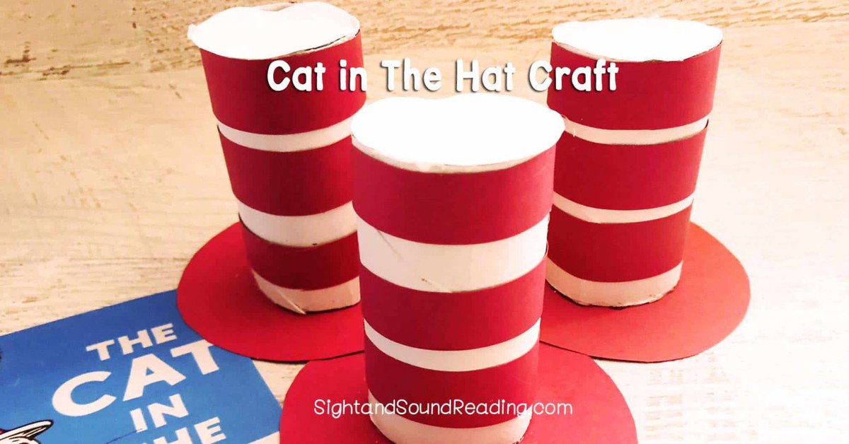 Cat in The Hat Craft sightandsoundreading.com/cat-in-the-hat…