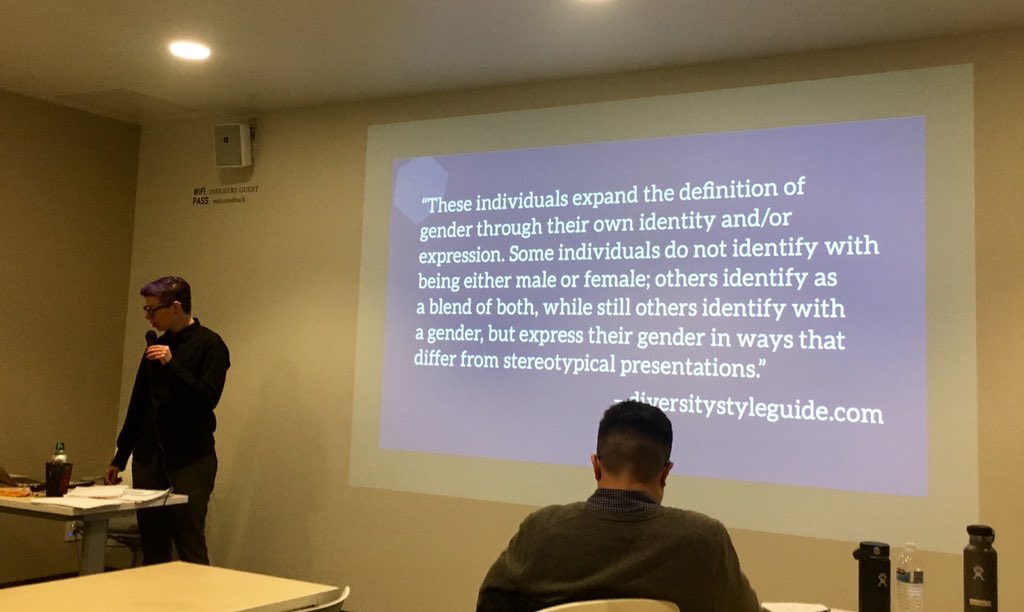 Skye_sant's tweet image. It was amazing to see minds expanding IN REAL TIME as they talked with Jules @juropel about ‘Universal Design for All Genders’ #WIAD19 #DesignForDifference