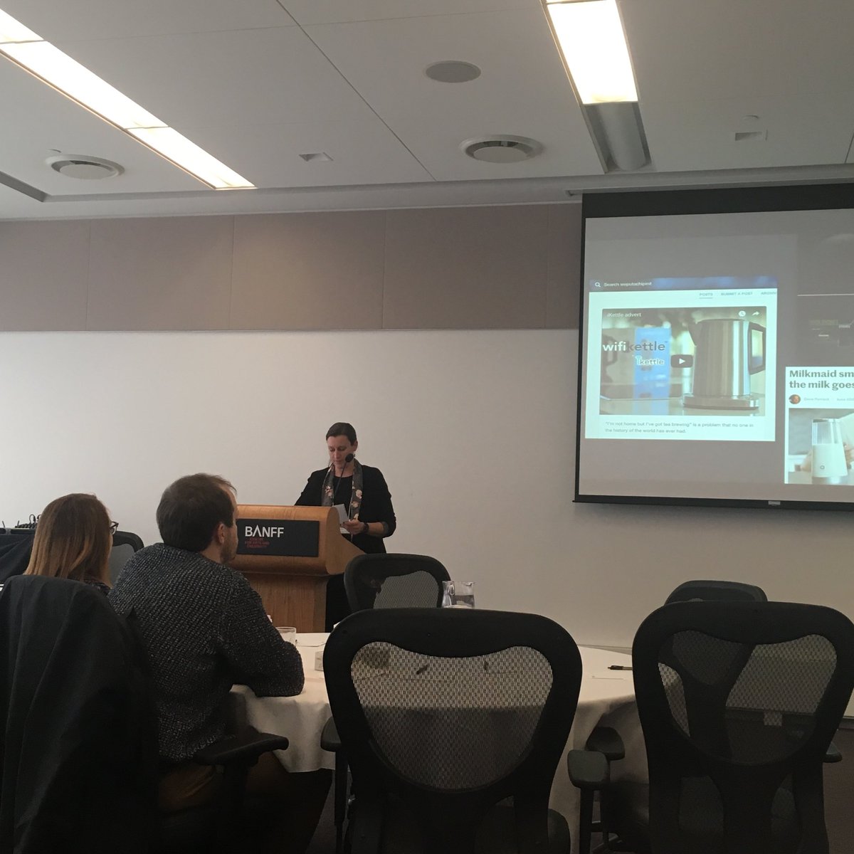 NicoletteLittl's tweet photo. Dr. Sarah Murray talks about the prevalence of “smart” products, and related discourses in contemporary life #RundleSummit2019 @CMFCalgary @uaxMACT https://t.co/JZFmFrZRPi