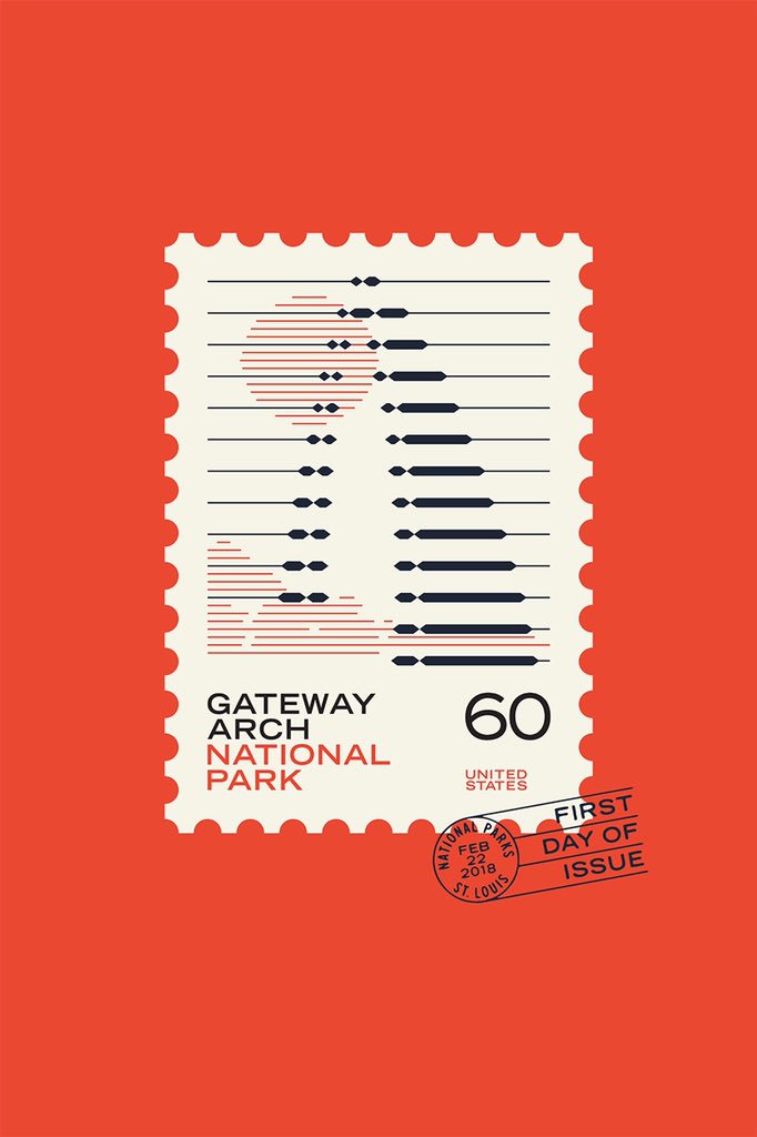 StudioTemporary's tweet photo. Here’s a peek at my #TypeHike Arch poster! All proceeds to @GatewayArchPark. https://t.co/DUrY7srjtP