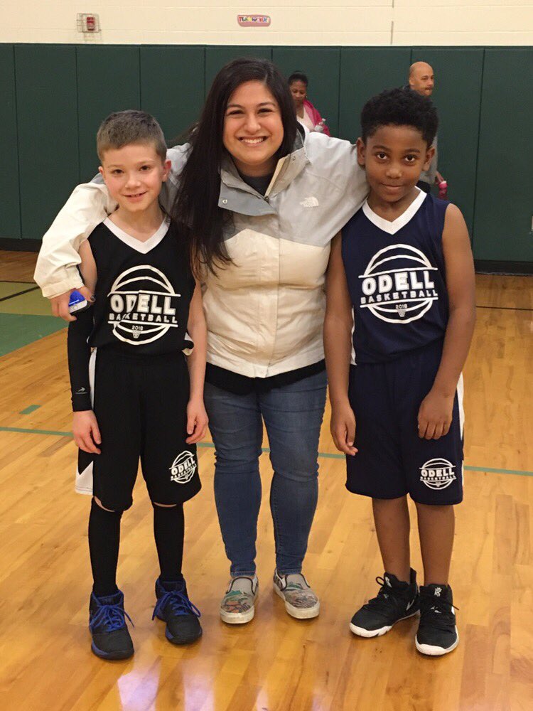 BellinoJillian's tweet photo. Rival teams on the court but teammates in our classroom! #odellprimarypride https://t.co/Asqt1Wkzvl