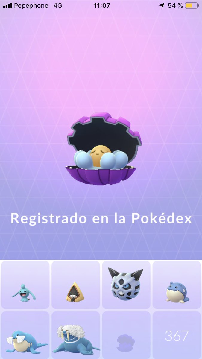 MissRowlet's tweet photo. El #ClamperlDay ha estado infinitamente mejor que el #FeebasDay, aunque me he quedado corta de misiones en mi zona (52 completadas). He conseguido 8 Clampers Shiny (el primero de todos, de hecho) y sus dos evoluciones Shiny. https://t.co/9QOkOBeIZL
