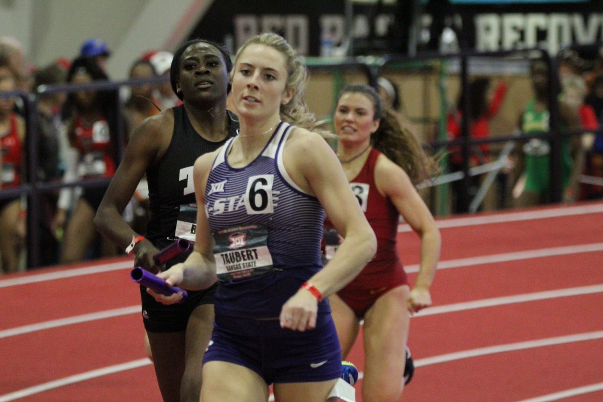 KStateTFXC's tweet photo. The Kansas State Women’s 4x4 team of Lauren Taubert, Ranae McKenzie, Akia Guerrier and Alex Ferguson run the No. 4️⃣ all-time K-State mark to place 7th!

#KStateTF Women’s 4x400 Meter Relay Final
7. Kansas State, 3:37.68 https://t.co/d7mCOZs1GF