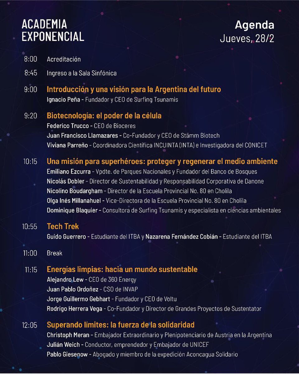 Agenda! 

Pueden descargar la agenda desde la página Web!

Se viene un evento cargado de speakers de primer nivel, no se lo pierdan!