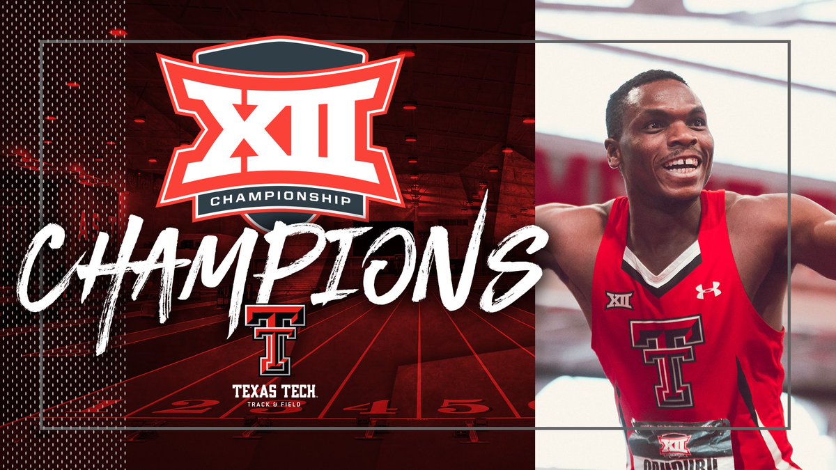TexasTechTF's tweet photo. This wasn’t just a repeat. 

This was the largest victory in the HISTORY of the Big 12. 

🏆 #WreckEm | #Big12TF 🏆 https://t.co/euDiYsXg9f