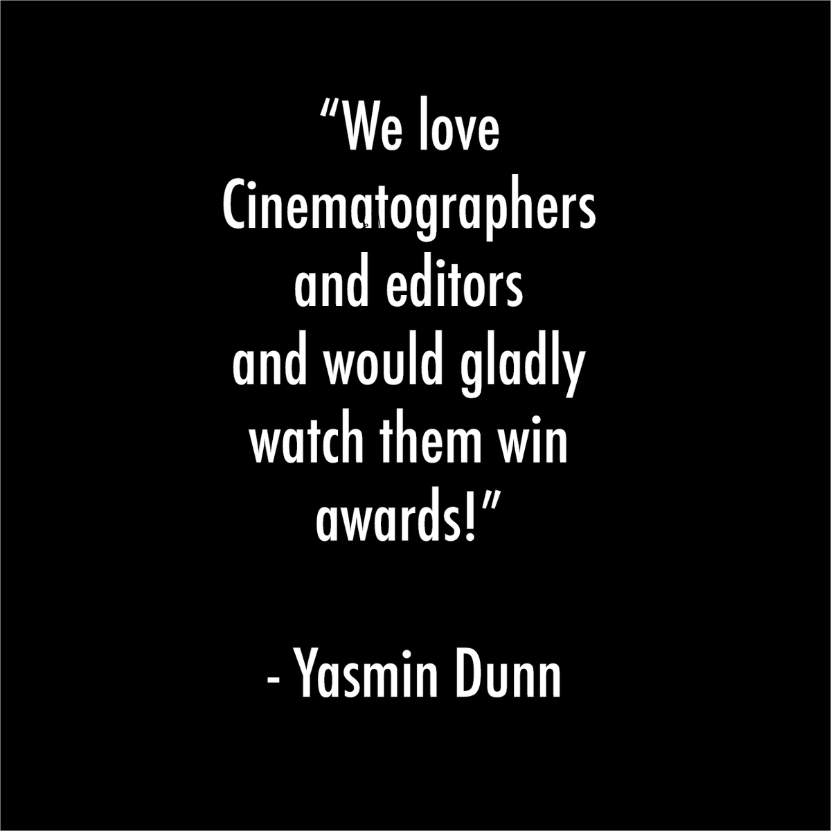 RobotRumpus's tweet photo. We love Cinematographers and editors would gladly watch them win awards! - Yasmin Dunn #postproduction #solidarity #oscars #theacademy #vfx #editors #robotrumpus #theoscars https://t.co/zUrmWWHCZP