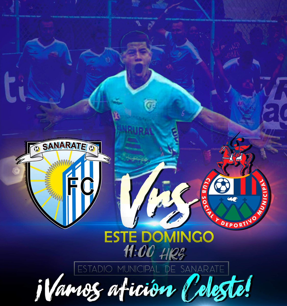 🔥¡VAMOS AFICIÓN CELESTE, A LLENAR NUESTRO COLOSO! 🔥

💙#SANARATE  🆚  #MUNICIPAL 🔴 11:00 HRS

¡NO TE LO PODES PERDER, APOYEMOS CON TODO A LA MÁQUINA CELESTE! 🚉💪🏟
#CelestesXsiempre