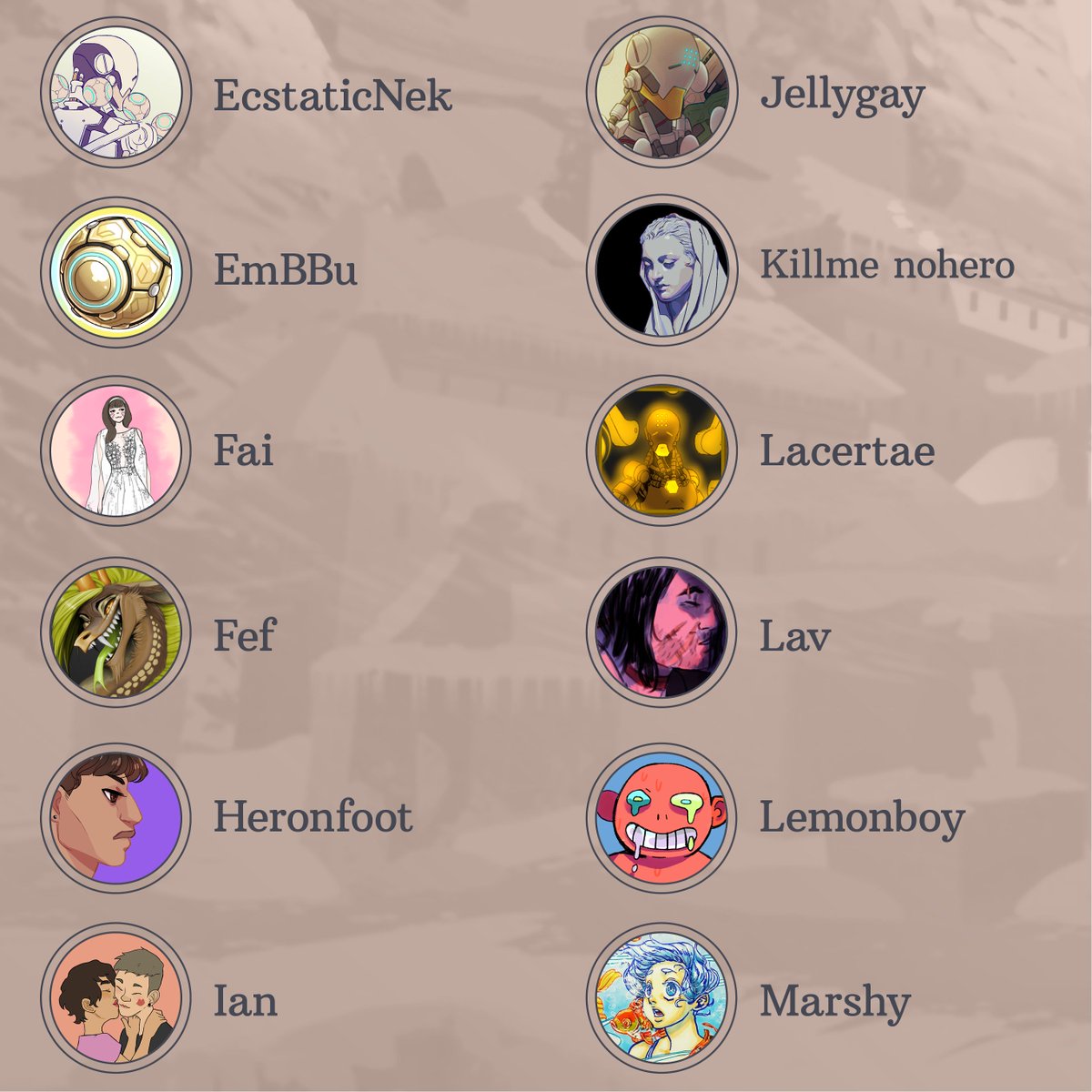 zenyatta_zine's tweet photo. Peace be upon you: Tekhartha Zenyatta Zine contributors list it's here! we are glad to present you 46 contributors in total; 39 artists and 7 writers! ✍️

Check all their sites in our Tumblr post! 👇
https://t.co/WWYhAsRpVn
FAQ 👇
https://t.co/nnEn0eyvP2 https://t.co/1Rrvkbm9At