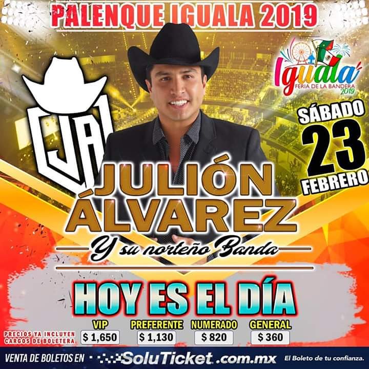 Indsp_torreon's tweet photo. Hoy Sabado 23 De Febrero Llega A #IgualaGuerrero. La Musica Del #ReyDeLaTaquilla Con Su Gira 2019 #EsteSoyYo Gracias Por Creer #JuliónÁlvarezYSuNB
No Faltes!!! #IndispensablesDeJAYSuNB💙💃🏽🎶🎷🎺🎸🎤🎉 
@lupitaavargas https://t.co/eH93qdjoIU