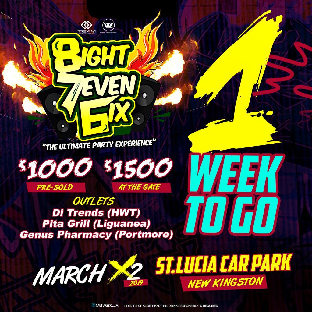 NewMovementInc's tweet photo. Just one Week Left until the big bad 🔥@876ix.ja🔥 Saturday, March 2nd. Get your squad ready!! for the “Ultimate Party Experience”💥🙌🏼

Music By:
@ZjChrome 🎧
@DJMac__ 🎧
@hyperactivesoundja 🎧
@djromeo_renaissance 🎧

#876ixTheEvent
#PartyInThe876ix
#March2nd https://t.co/p3eMrILYP3