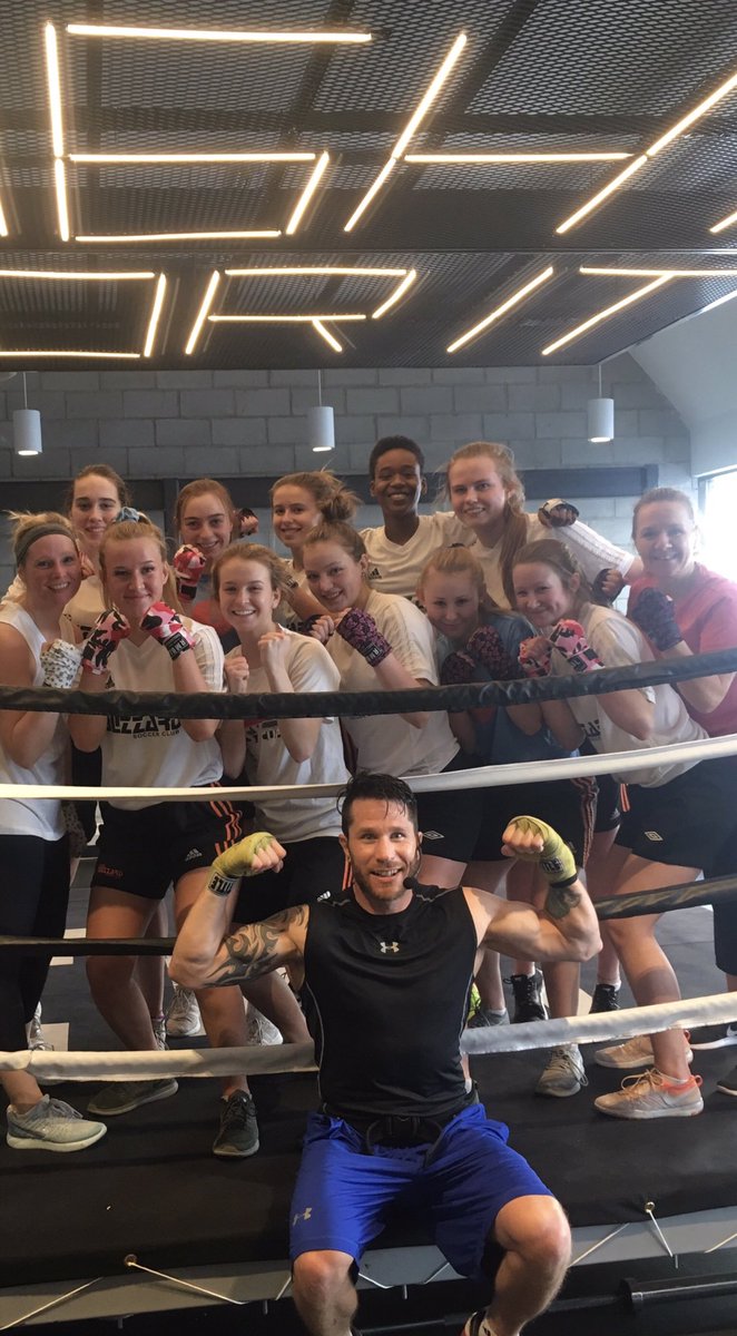 BlizzardSC01's tweet photo. Learning some new moves ahead of our @MyCWSA game tomorrow. Thanks for the class @Rumble_Boxing 🥊 #teambuild #crosstrain #noredcards https://t.co/L4lrTtBloP