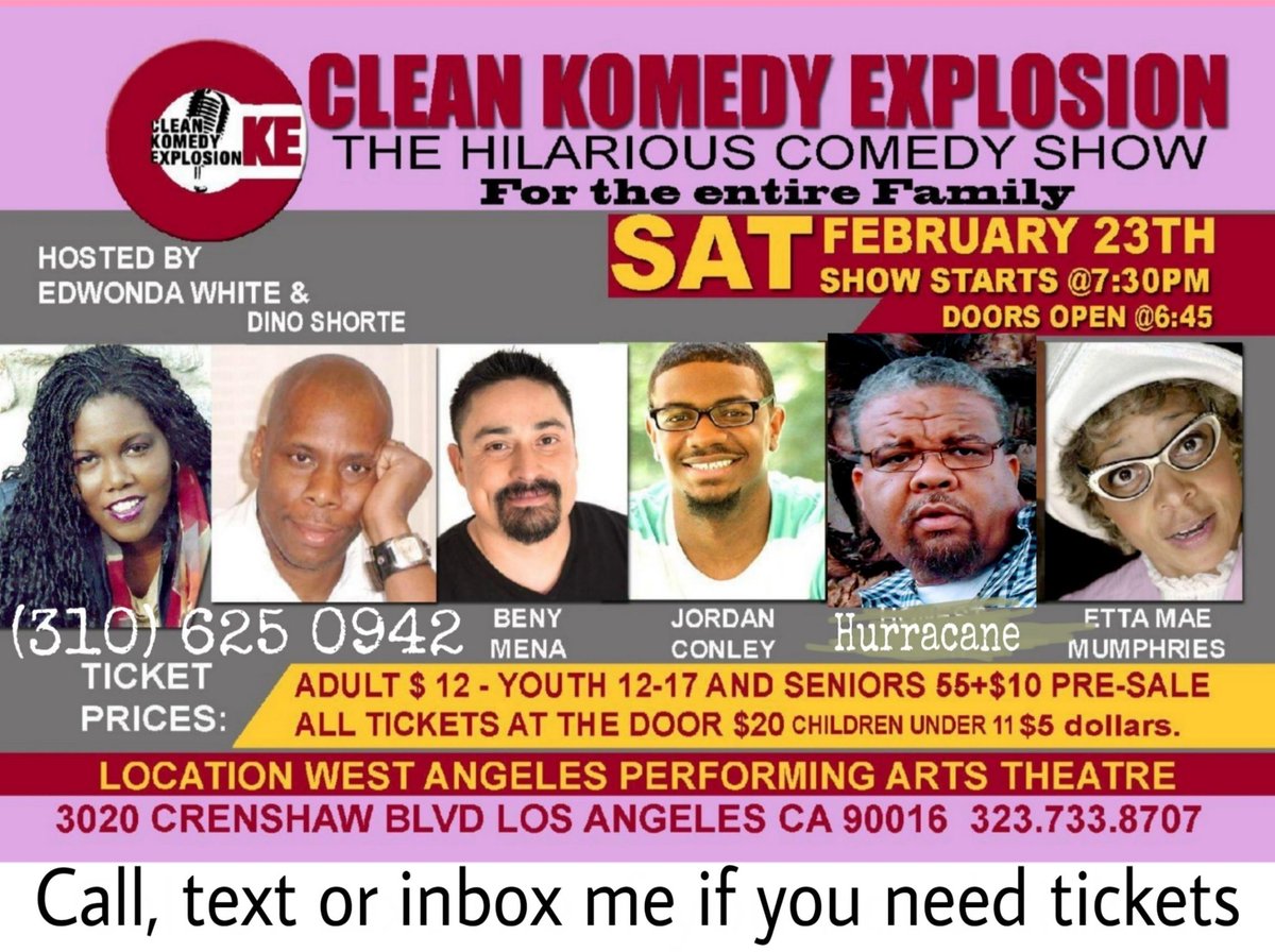 EdwondasWorld's tweet photo. See you in a few hours everybody! #CleanKomedyExplosion #Yup It's going down tonight! ๐๐ https://t.co/yJq1ySNfNB