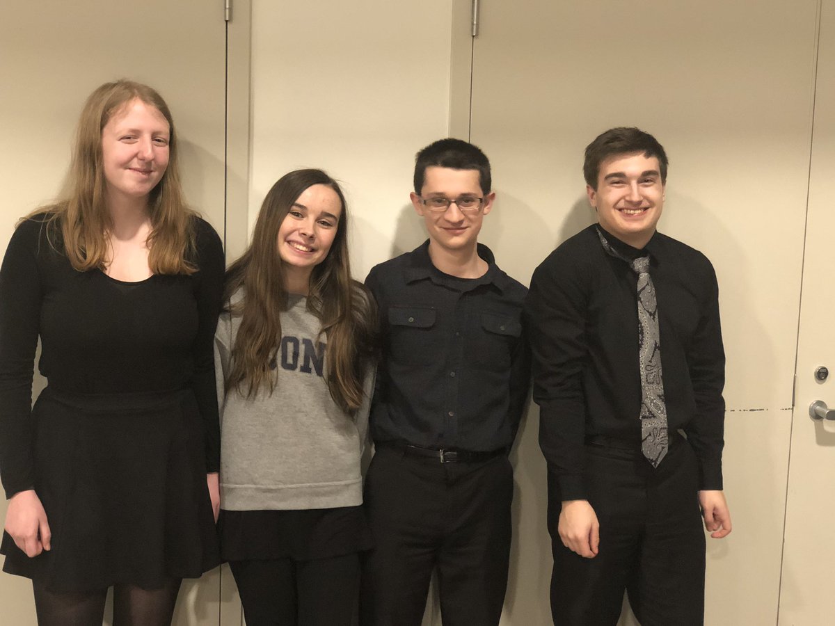 Dedication is waking up early, rehearsing all day, and putting on a concert....all on a Saturday! So proud of these four! They represented WHS at the UCONN 1st chair honor band festival today!