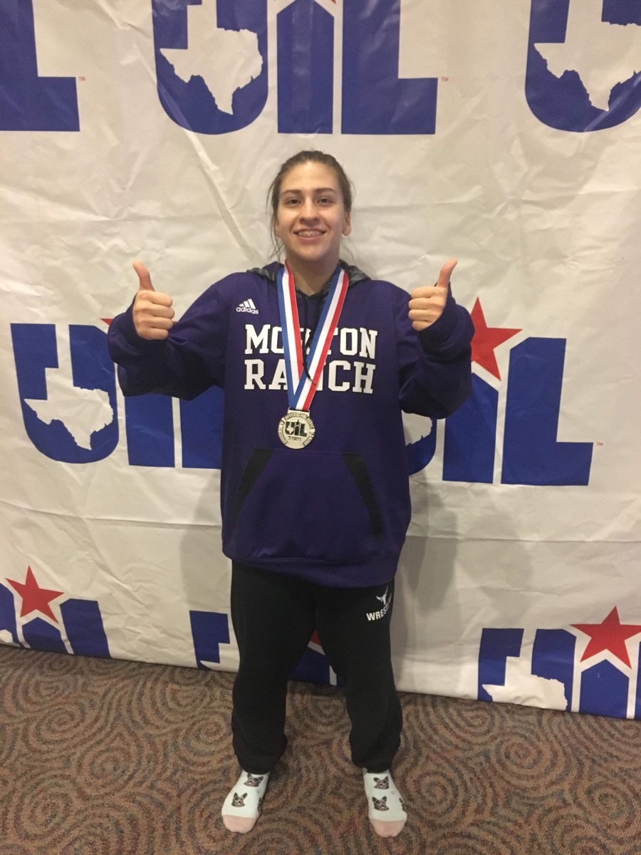 Folks huge Maverick congratulations for Jordan taking 2nd place at STATE. Huge accomplishment, Mavericks please congratulate and give a shoutout. She has definitely earned it <a href="/MortonRanchWres/">MRHS Wrestling</a> <a href="/MRHSMavericks/">Morton Ranch HS</a> <a href="/CoachBalser/">Mark Balser</a> <a href="/KatyISDAthletic/">Katy ISD Athletics</a> <a href="/MAVStuSection/">MRHS STUDENT SECTION</a>