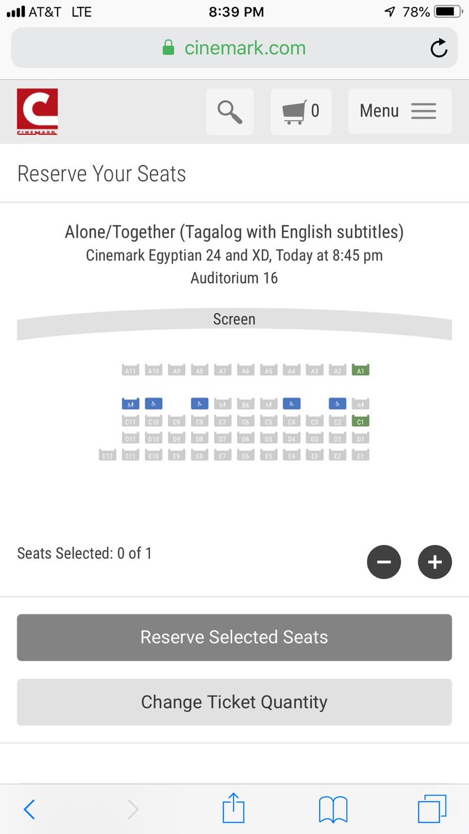 analizamanzon's tweet photo. Just watched Alone/Together...ang ganda! Sold out tickets buti na lang we bought ours 2 days ago. Then this is d next screening. Almost full, dalawa na lang ang vacant! #AloneTogetherRealizations https://t.co/9Ob1QWfcre