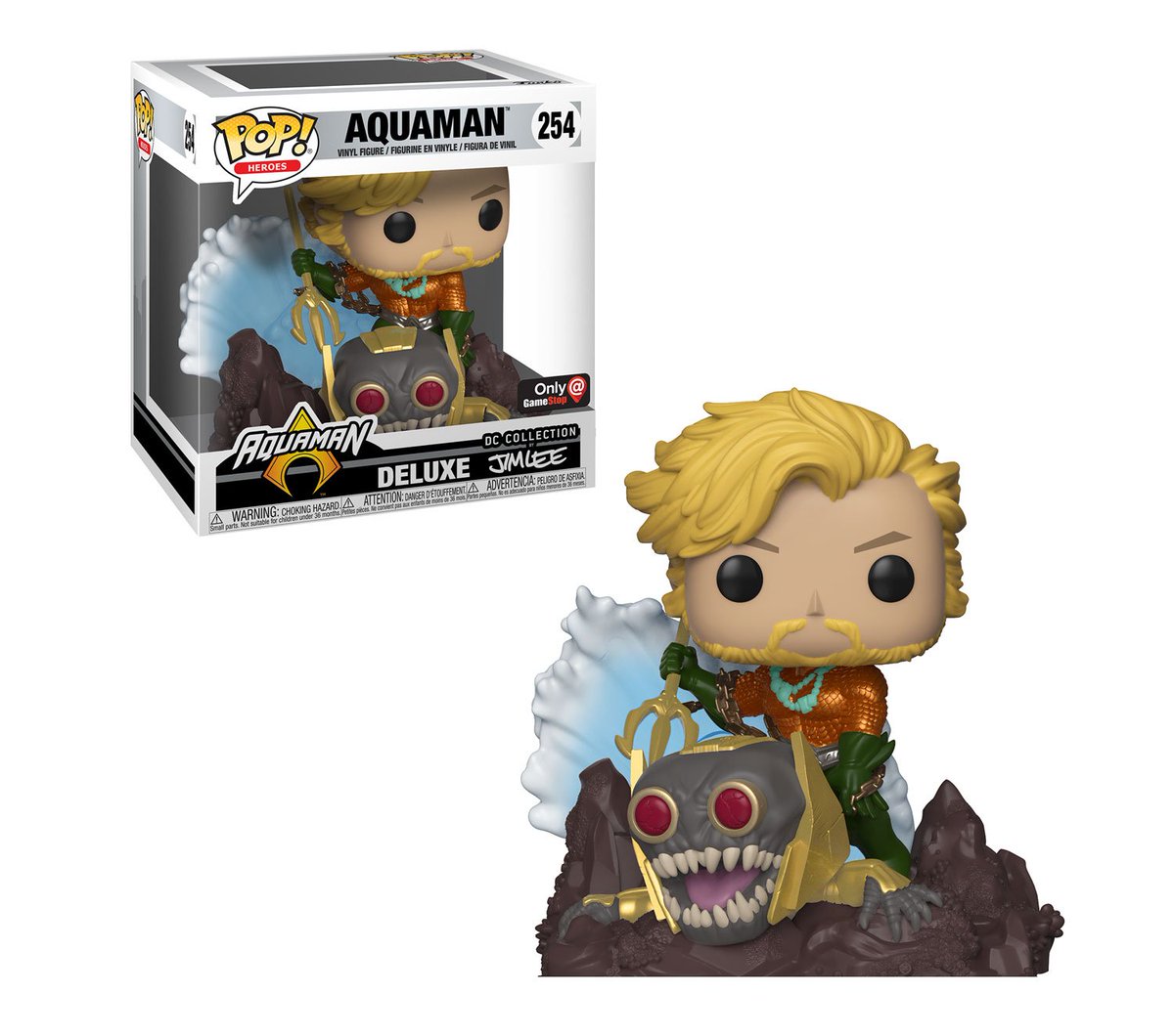 OriginalFunko's tweet photo. RT &amp; follow @OriginalFunko for a chance to WIN a @GameStop exclusive DC Collection Jim Lee Aquaman Pop! Deluxe. https://t.co/B8IDNhZH4I