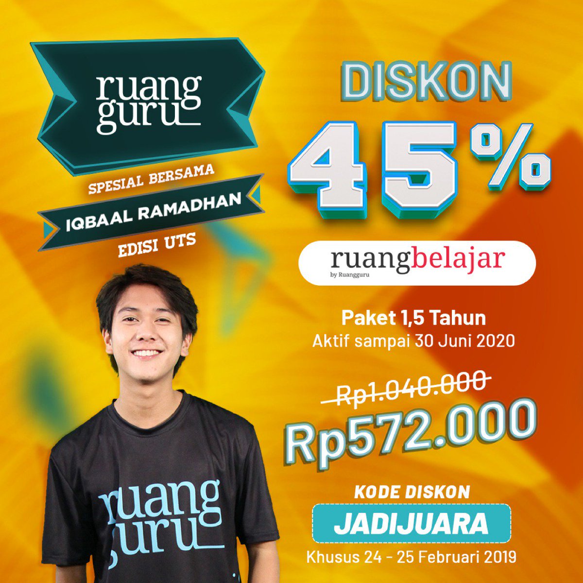 Ruangguru Bimbel Online No 1 Sur Twitter Buat Kamu Yang Bertanya Kapan Nih Ruangguru Adain Promo Lagi Hari Ini Sampai Tanggal 25 Februari 2019 Ruangguru Kasih Kamu Diskon 45 Berlangganan