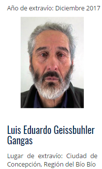 Personaschile's tweet photo. #LeyExtraviados #Perdido #Sebusca #MissingPerson #ZonaSur #extaviado Nombre:Luis Eduardo Geissbuhler Gangas Fecha:Diciembre 2017 Lugar:#Concepción @PDI_BIOBIO @gorebiobio @Muni_Concepcion @GoberdeConce @ExtraviadosSur @ExtraviadosCh @TVU_television @biobio Buscame! https://t.co/1dexOMKiiK