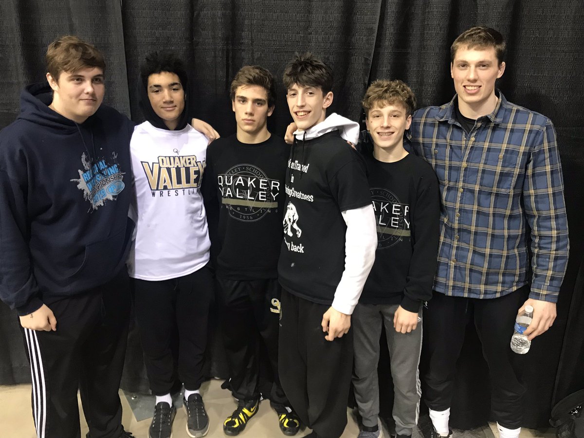 ValleyQuaker's tweet photo. Quaker Valley finishes in 9th place out of 63 teams at the #SWRegional Tournament!
Quaker Valley moves on to Hershey with 3 state qualifiers: JR Kazalas, Conner Redinger, and Geoff Magin! #WPIAL #PIAA #GoQV https://t.co/QOHNH4w8sL