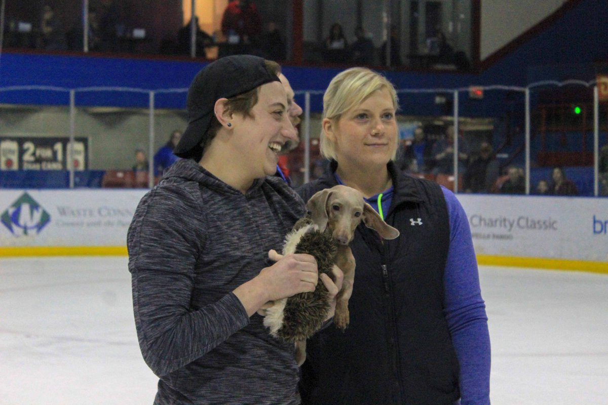 bucshockey's tweet photo. A successful Doxie Dash, brought to you by @ARLIowa and @PetSmart! #BucsHockey
#DMvsYNG https://t.co/t6Eg8gCbV2