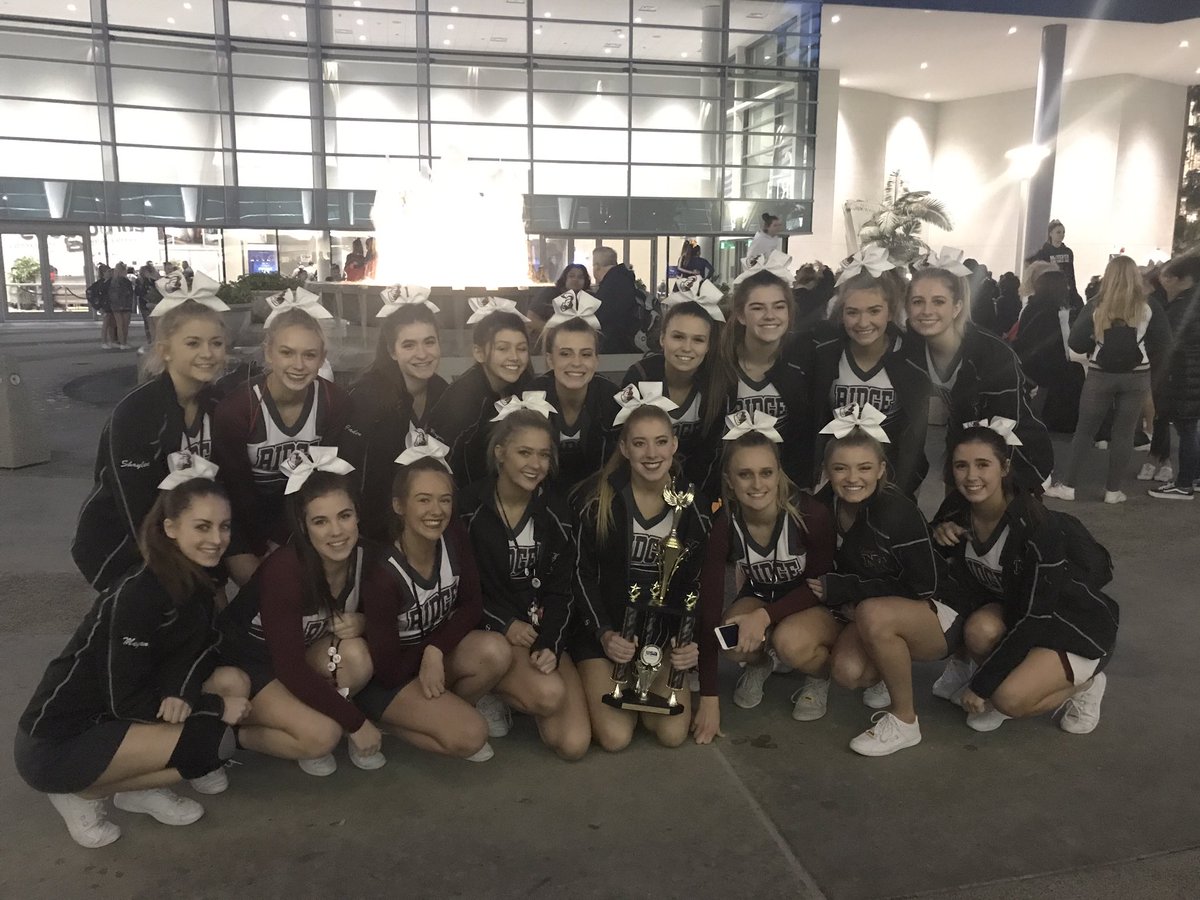 NRidgeCheer's tweet photo. Congratulations KNIGHTS! We love you and couldn’t be more proud of each of you! Way to lay it all out on the floor. #knightsincali ❤️📣❤️ https://t.co/9XBzp2kC93