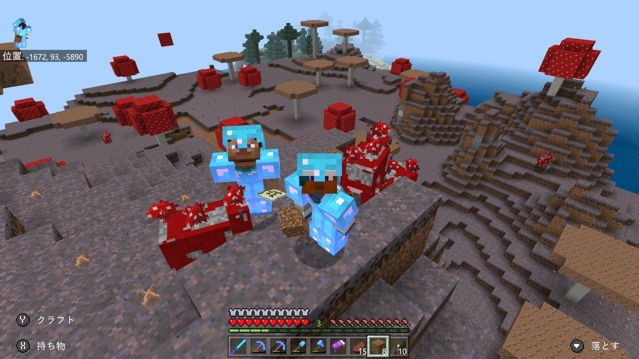 れい にじ沼 Minecraft マイクラ マインクラフト Nintendoswitch キノコ島バイオームについたで 一匹連れて帰ったで T Co Mfyopmdlid Twitter