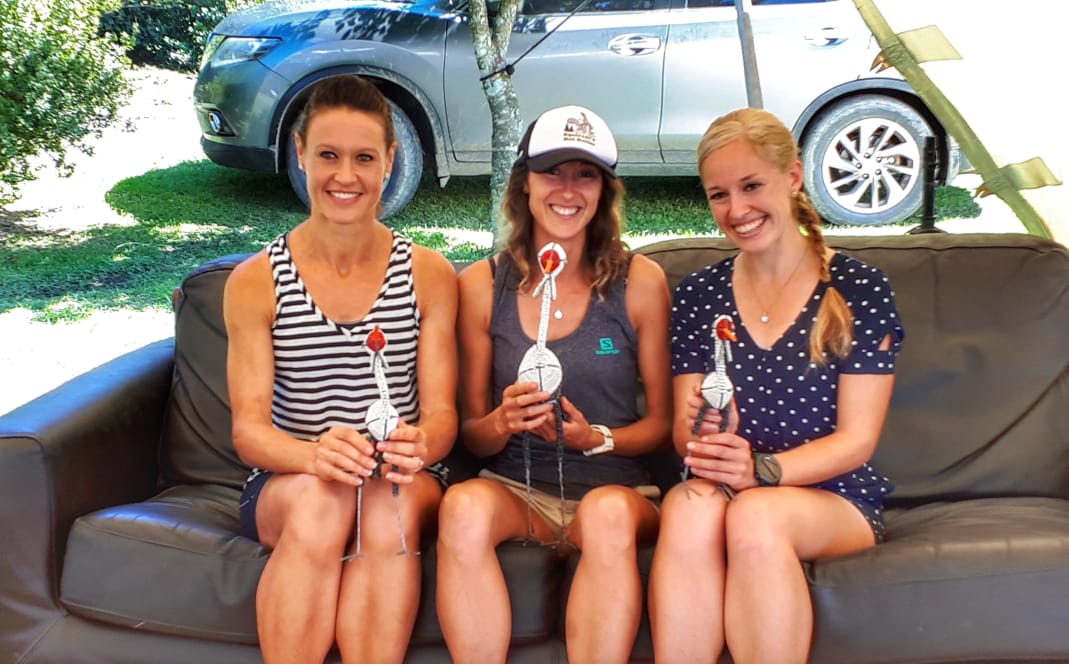 KZNTRAILRUNNING's tweet photo. Women's top 3 overall #onthecouch with Tarryn Lopez, Trude Carstens &amp; Marianne Semmelink!

Men's top 3 overall #onthecouch with Ruan van der Merwe, Steven Erasmus &amp; Nic De Beer! 

Well run!

#ThreeCranes2019 #WhatChallengesYou https://t.co/KhOs8uTaxo
