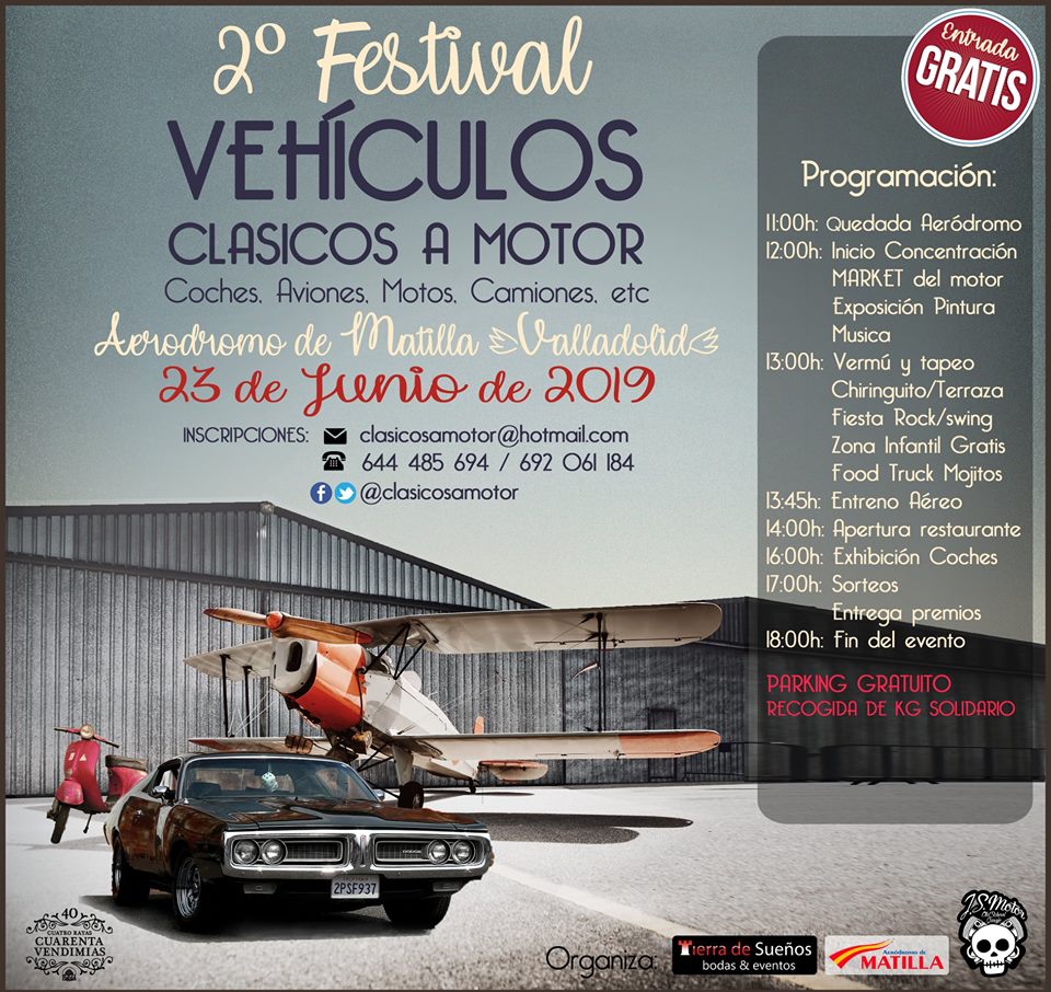 Clasicos_a_motor (@clasicosamotor) on Twitter photo Abierto el proceso de pre-inscripción!!
Formulario: bit.ly/2NaFfQu
En 4 meses llegará a #Valladolid la 2ª EDICIÓN del único y más completo Festival de Clásicos a Motor <a href="/clasicosamotor/">Clasicos_a_motor</a> Abierto el proceso de pre-inscripción!!
Formulario: bit.ly/2NaFfQu
En 4 meses llegará a #Valladolid la 2ª EDICIÓN del único y más completo Festival de Clásicos a Motor <a href="/clasicosamotor/">Clasicos_a_motor</a>