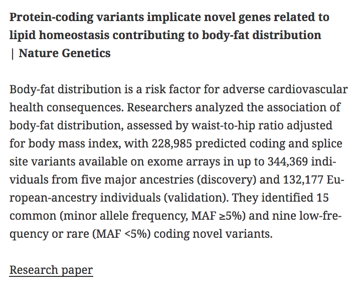 BioDecoded's tweet photo. BioDecoded Daily Digest | February 23, 2019
https://t.co/ch1CCGfYEf
#genomics #BodyFatDistribution #multiomics #ReinforcemenLearning https://t.co/eDwykf5g5k