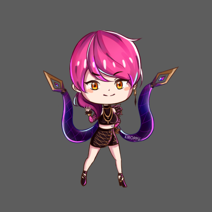 kiroppu's tweet photo. And here's Evelynn xD

#LeagueOfLegends #KDA #FANART #CHIBI #digitalart https://t.co/4CQNCRSls5