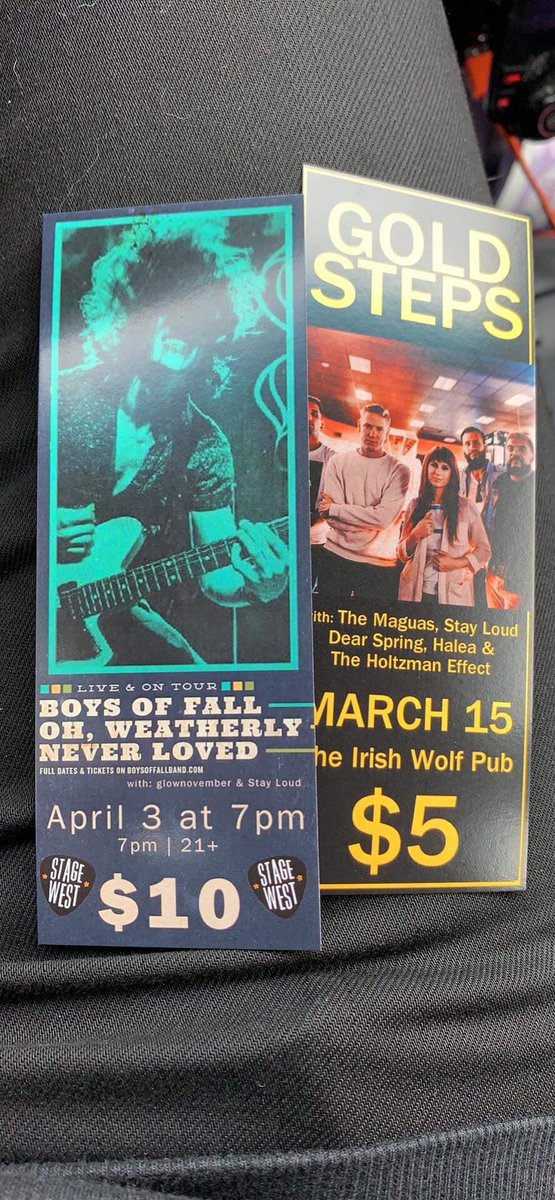 StayLoudBand's tweet photo. HELLO ALL! We are selling tickets for two of our upcoming shows! Message us if you’re interested in buying one! Hope to see you all there! #StayLoudBand #GoldSteps #BoysOfFall #ohweatherly #hopelessrecords #poppunk #nepamusic #defendpoppunk #altrock #localshow https://t.co/glQVYv4qxn
